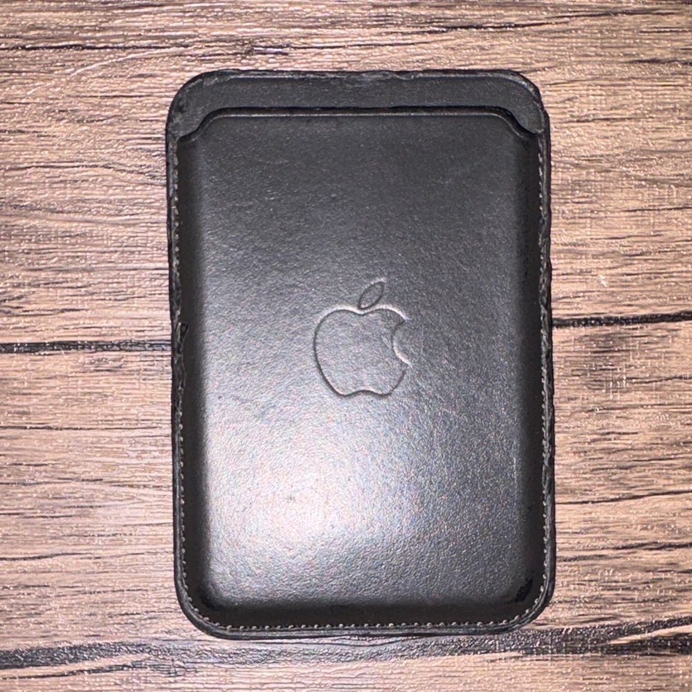Apple Black Leather Wallet